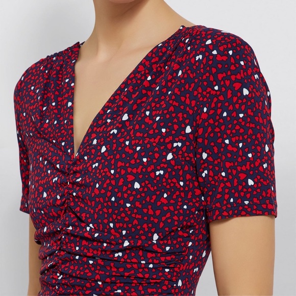 Michael Kors false wrap heart print dress - Picture 3 of 10